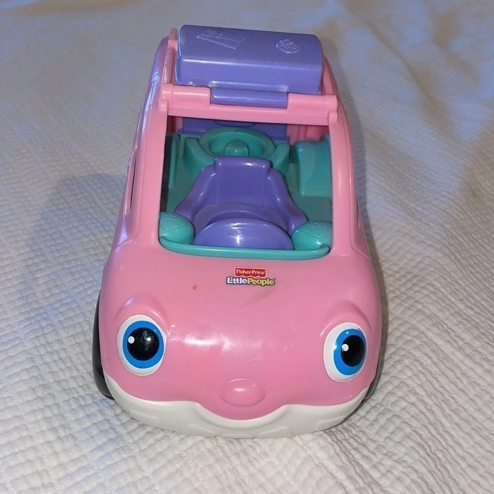 Fisher Price Little People Pink Car 💖